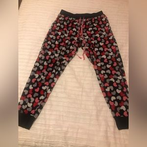 Black heart pajama pants